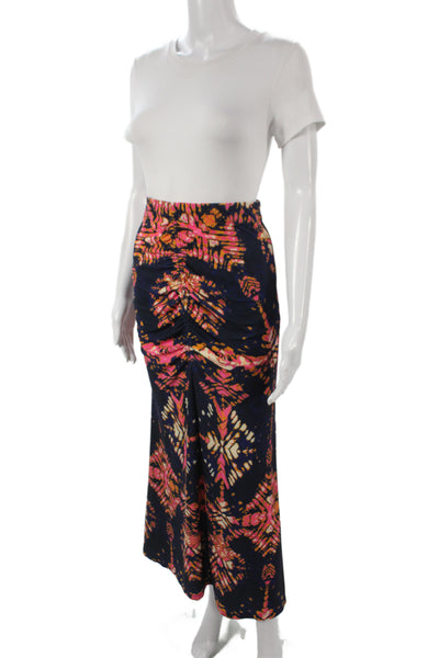 Mariacher Women Maxi Skirt Multicolor Geometric Bohemian Polyester Zip Size L