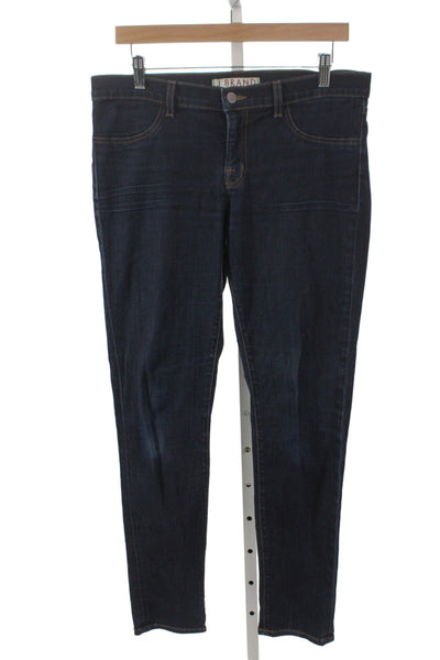 J Brand Womens Blue Skinny Jeans Mid Rise 27 Inseam Cotton Blend Size 31