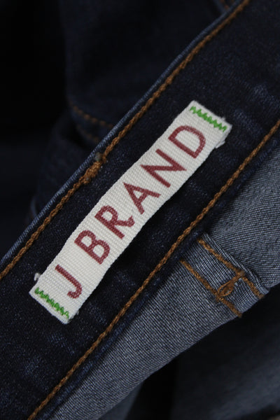 J Brand Womens Blue Skinny Jeans Mid Rise 27 Inseam Cotton Blend Size 31