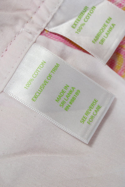 Lilly Pulitzer Womens Chino Shorts Pink Floral Cotton Size 10