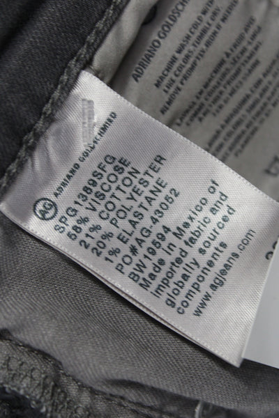 AG Womens Gray Ankle Jeans Mid Rise 27in Inseam Viscose Size 30