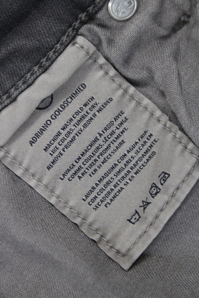 AG Womens Gray Ankle Jeans Mid Rise 27in Inseam Viscose Size 30