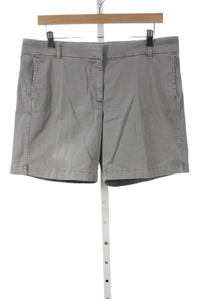 J Crew Womens Chino Shorts Gray Cotton Stretch Size 12