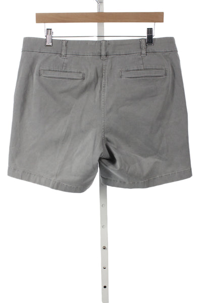 J Crew Womens Chino Shorts Gray Cotton Stretch Size 12
