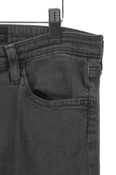 AG Women Skinny Jeans Gray Mid Rise Button 30in Size 31
