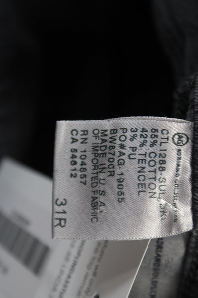 AG Women Skinny Jeans Gray Mid Rise Button 30in Size 31
