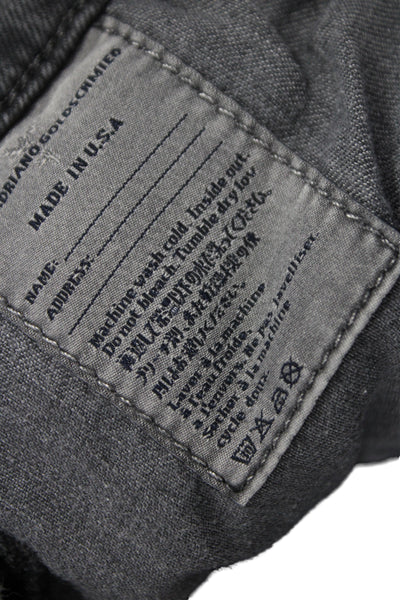 AG Women Skinny Jeans Gray Mid Rise Button 30in Size 31