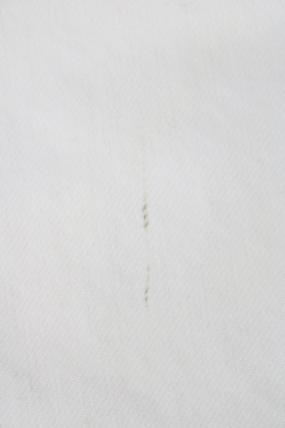 Current/Elliott Womens Mom Ivory High Rise Cotton Jeans Size 26