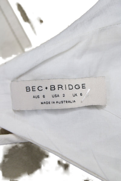 Bec & Bridge Women Beige Colorblock Square Neck Camisole Size 2