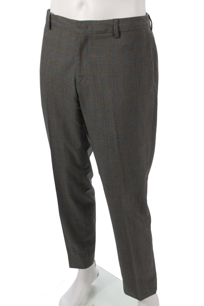 Paul Smith Mens 3 Piece Gray Wool Check Suit Formal Fall Size 44