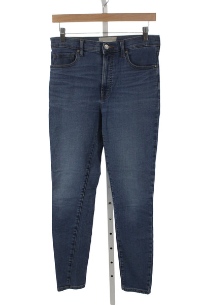 Everlane Women Skinny Jeans Blue High Rise Cotton Tall Inseam 28 Size 29