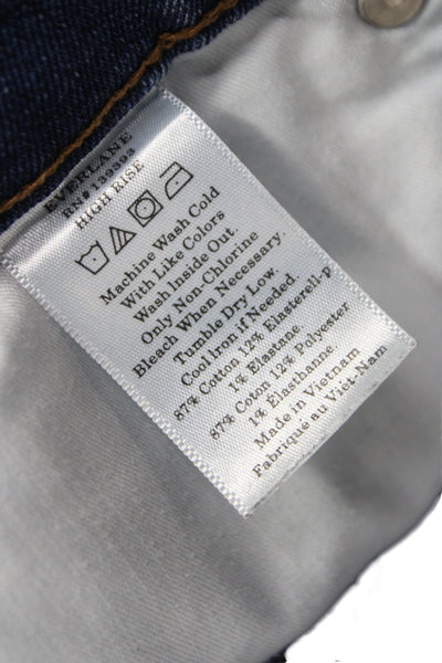 Everlane Women Skinny Jeans Blue High Rise Cotton Tall Inseam 28 Size 29