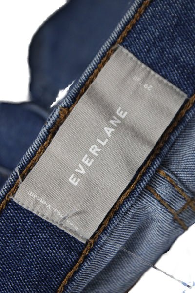 Everlane Women Skinny Jeans Blue High Rise Cotton Tall Inseam 28 Size 29