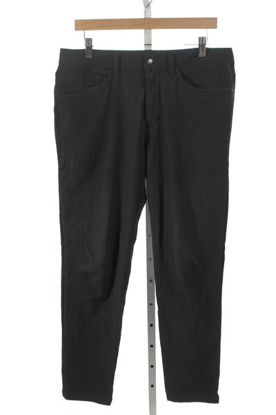 Lululemon Mens Black Pants Button Closure Size 33