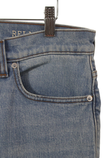 Madewell Mens Tapered High Rise Jeans Blue Button Closure Size 32
