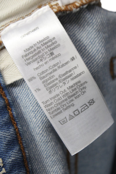 Madewell Mens Tapered High Rise Jeans Blue Button Closure Size 32