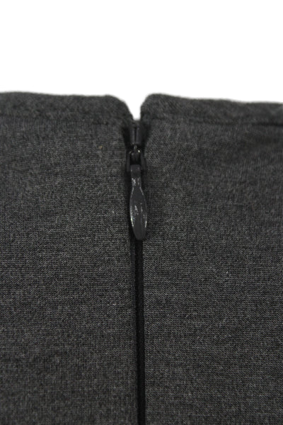 J Crew Women Sheath Pencil Dress Dark Gray Zip Knee Length Size 2
