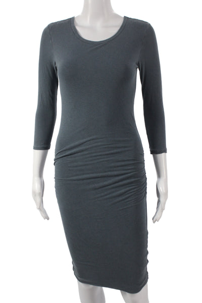 Standard James Perse Womens Bodycon Dress Dark Gray 3/4 Sleeve Size 2