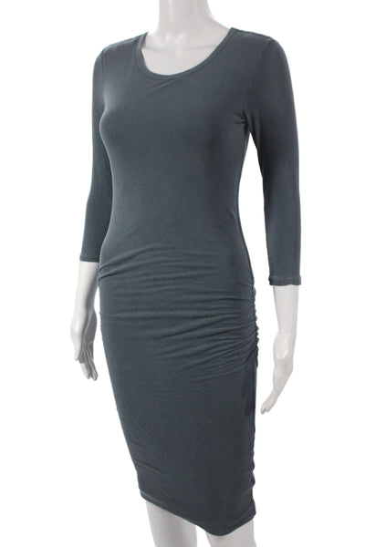 Standard James Perse Womens Bodycon Dress Dark Gray 3/4 Sleeve Size 2