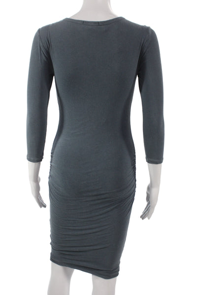 Standard James Perse Womens Bodycon Dress Dark Gray 3/4 Sleeve Size 2