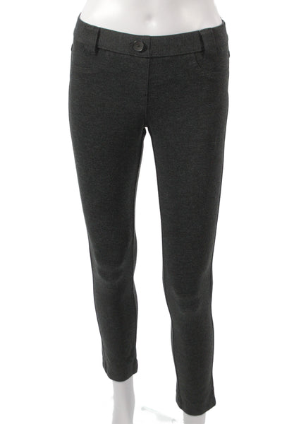 Theory Womens Dark Gray Cropped Ankle Pants Petite Size S