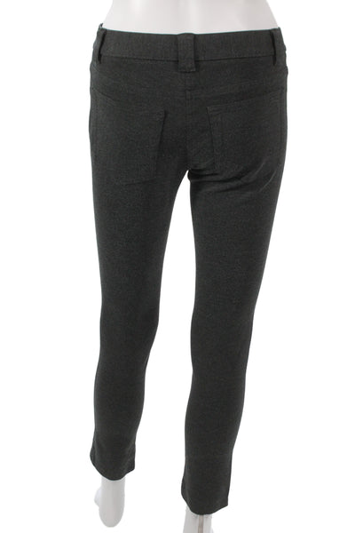 Theory Womens Dark Gray Cropped Ankle Pants Petite Size S