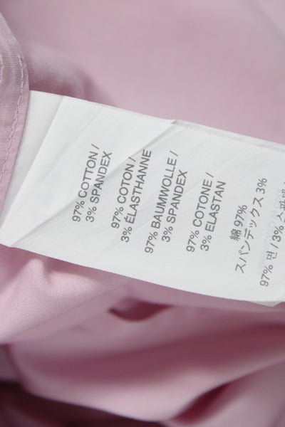 J Crew Womens Pink Cotton Blend Collared Long Sleeve Button-Up Top Size PXS