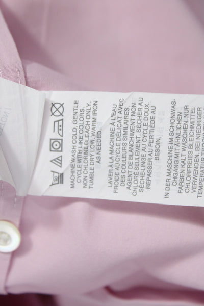 J Crew Womens Pink Cotton Blend Collared Long Sleeve Button-Up Top Size PXS