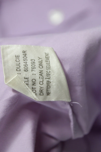 Theory Women Purple Collared Button-Up Long Sleeve Basic Petites Size XS