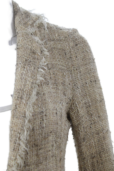 Barneys New York Womens Beige Blazer Classic Cotton Blend Size S