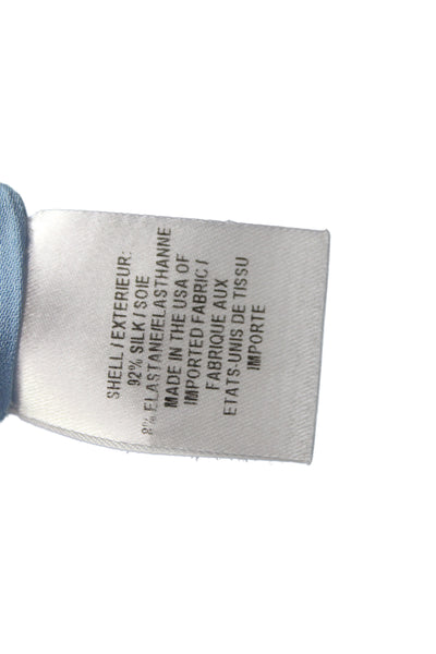 Milly Women Blouse Light Blue 3/4 Sleeve Silk Blend Classic Size 2