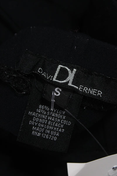 David Lerner Women Ankle Leggings Black Nylon Athleisure Size S