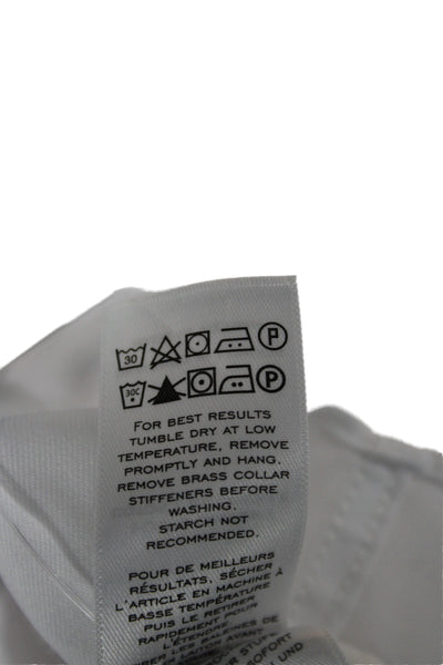 Charles Tyrwhitt Men's Long Sleeves Button Down Shirt White Size 15.5