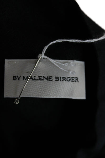 By Malene Birger Women Slip Dress Black VNeck Knee Length Organic Cotton Size 36