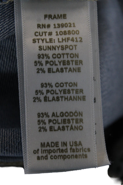 Frame Denim Womens Bootcut Jeans Blue High Rise Cotton Blend Inseam 33 Size 29