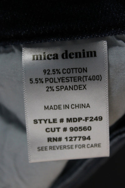 Mica Womens Flared Jeans Blue Mid Rise Cotton Blend Boho Inseam 33 Size 28