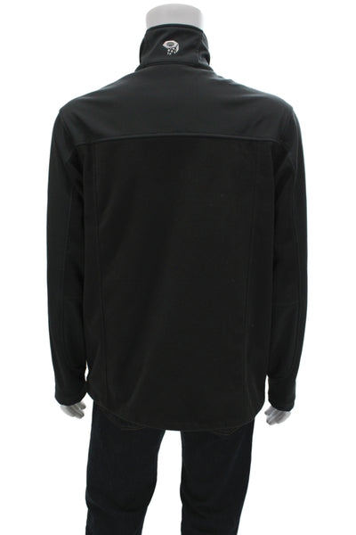 Mountain Hard Wear Mens Basic Jacket Black Polyester High Neck Zip Size L