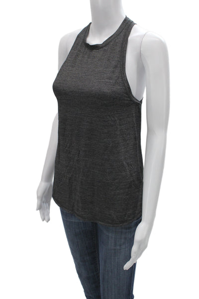 Lululemon Womens High Neck Sleeveless Tank Gray Polyester Blend Size 6
