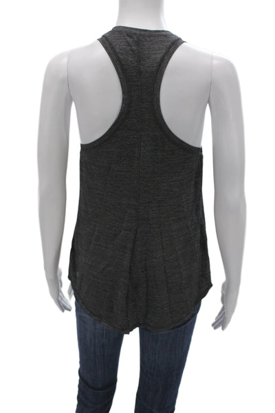 Lululemon Womens High Neck Sleeveless Tank Gray Polyester Blend Size 6