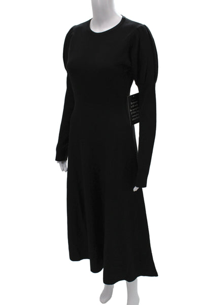 Pomander Place Women Sweater Dress Black Acrylic Long Sleeve Size XS