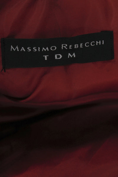Massimo Rebecchi Women Puffer Jacket Purple Nylon Long Sleeve Size 42