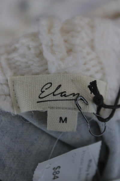 Elan Women Light Blue Cotton Button Long Sleeve 90s Jacket Size M