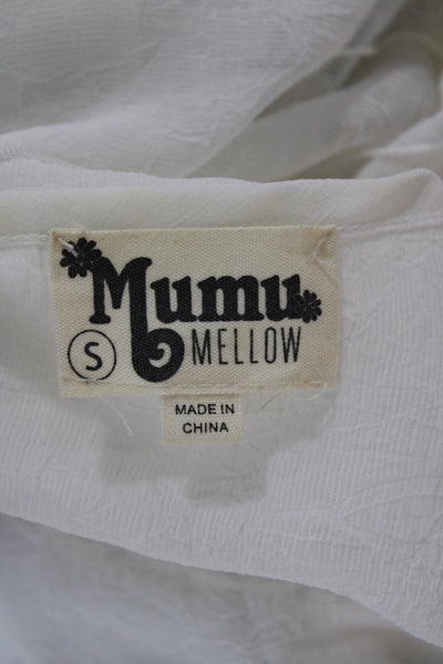 Show Me Your Mumu Womens Cardigan Kimono V Neck Floral White Long Sleeve Size S