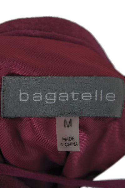 Bagatelle Women Tunic Tank Pink Leather Halter Sleeveless Zip Boho Size M