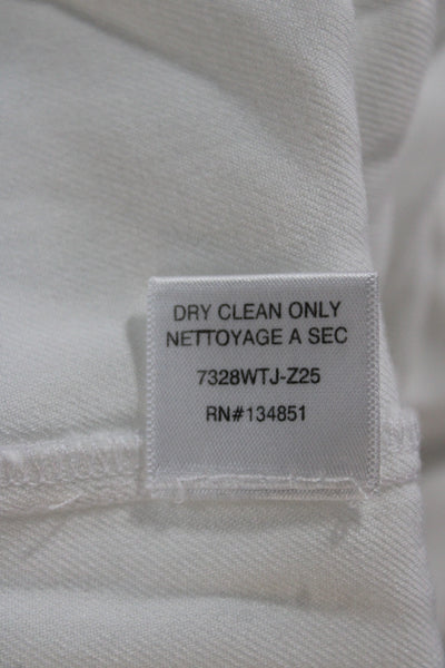 Wayf Women Basic Boho White V Neck Rayon Long Sleeve Blouse Size M