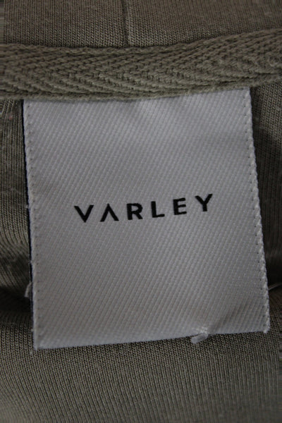 Varley Women Pullover Sweatshirt Green Cowl Neck Long Sleeve Viscose Size S