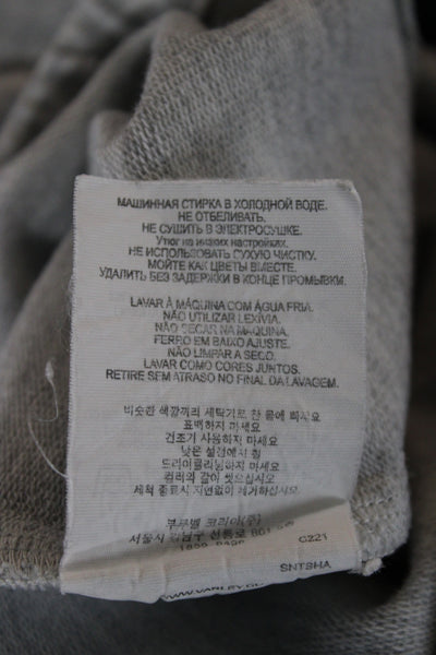 Varley Women Gray Pullover Sweatshirt Collared Zip Cotton Blend Size L Tall