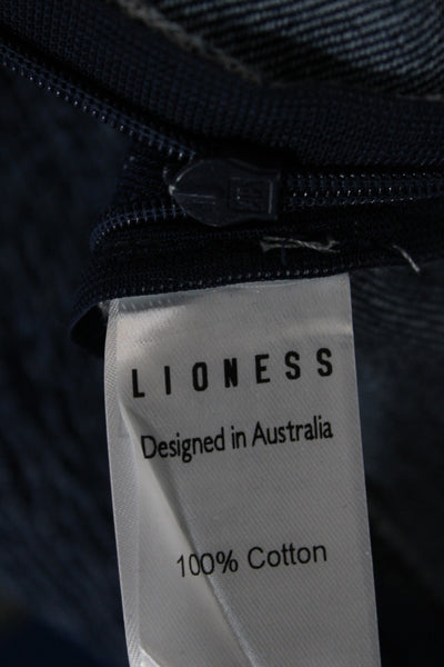 Lioness Womens Corset Top Denim Square Neck Lace Up Sleeveless Cotton Size S