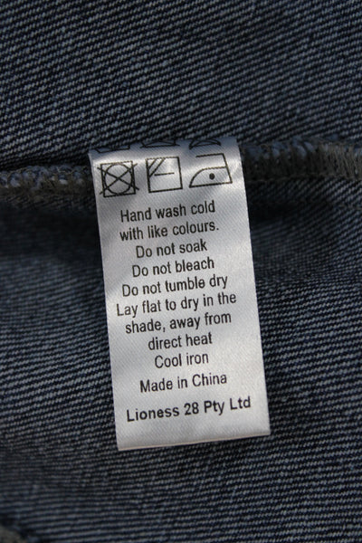Lioness Women Basic Jacket Blue Cotton Long Sleeve Button Size S
