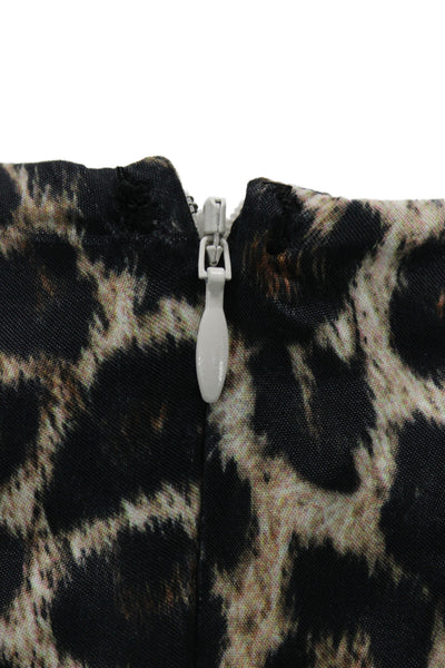 Farm Rio Women Multicolor Animal Print Maxi Dress V Neck Long Sleeve Size S